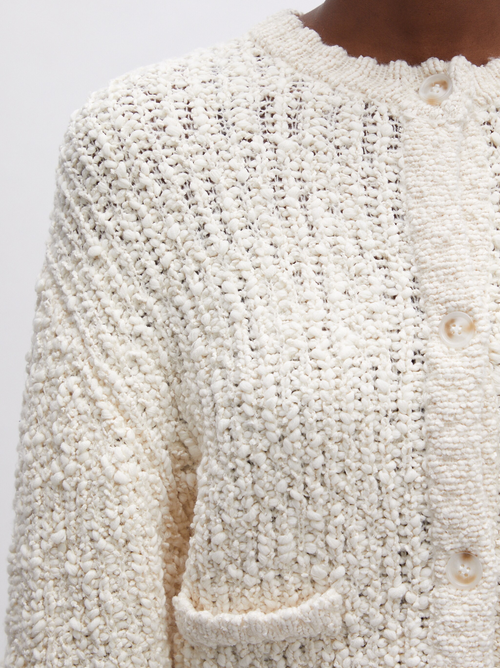 EDITED Produkte Strickjacke 'Ida' wollweiß