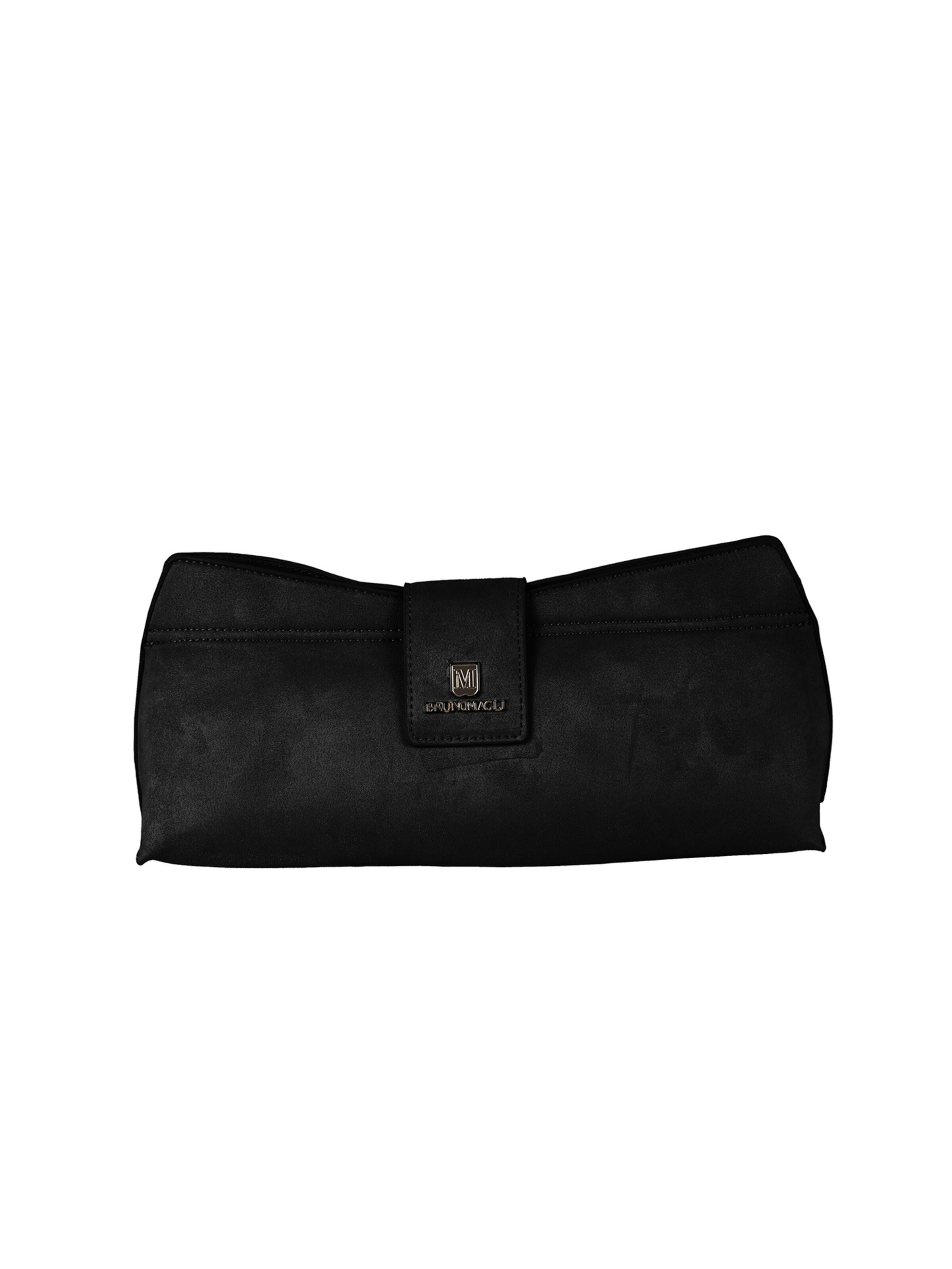 Pochette 'Pochette Sandra Bruno Magli PU Leather Zip' di Bruno Magli in nero: frontale