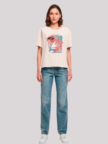 F2 T-Shirt 'F2 Beach Vibes Sommer Style' in Pink