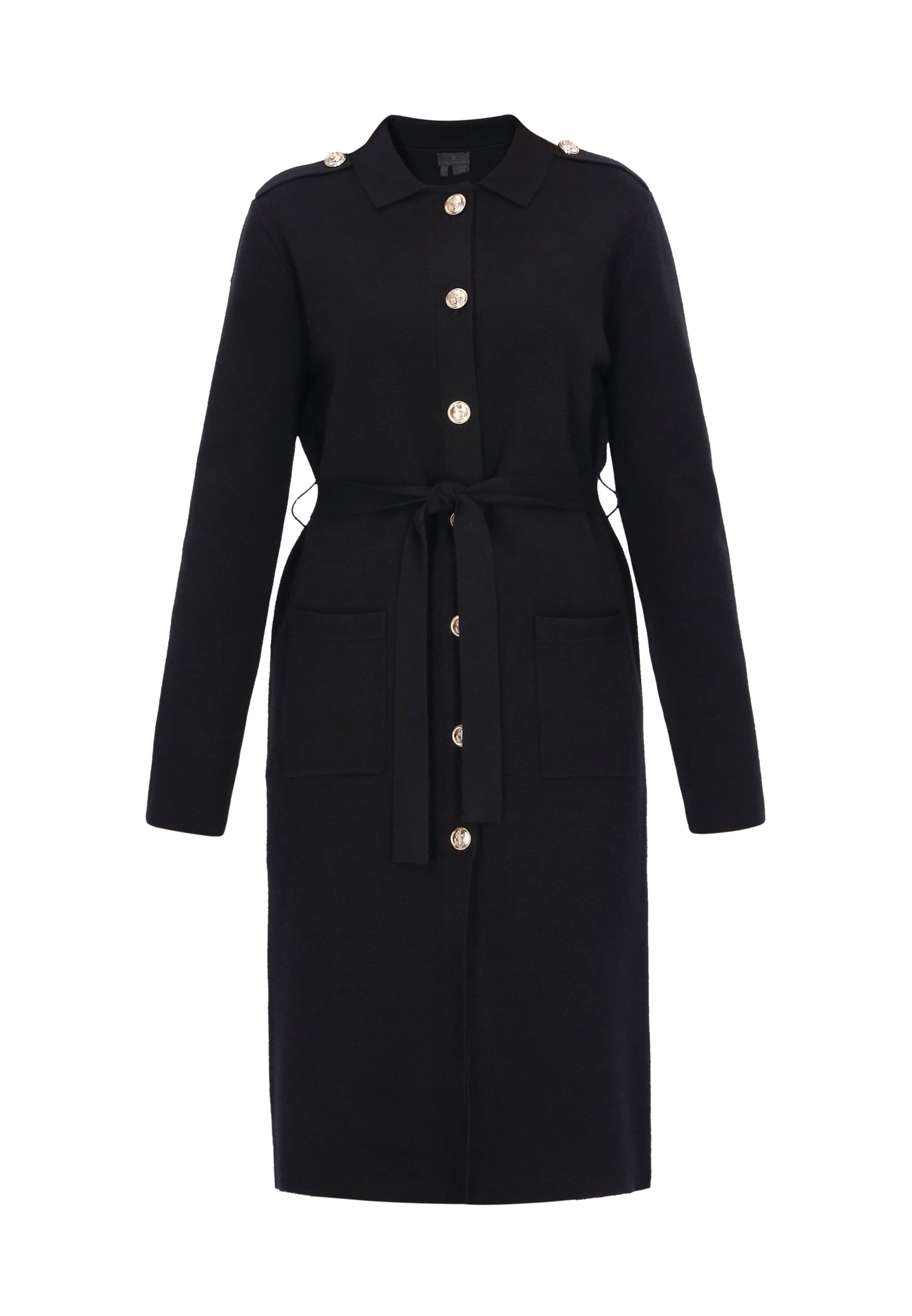 DreiMaster Klassik - Sobretudo meia-estação 'Classic' em preto: frente