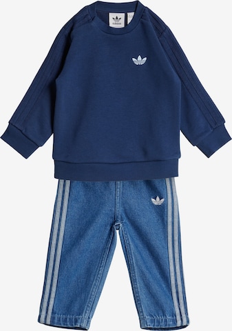 mėlyna ADIDAS ORIGINALS Rinkinys 'Denim Crew Set': priekis