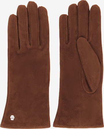 Roeckl Full Finger Gloves in Brown: front