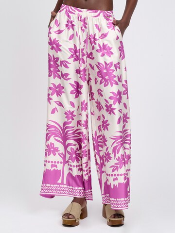 Influencer Bő szár Nadrág - lila: elől