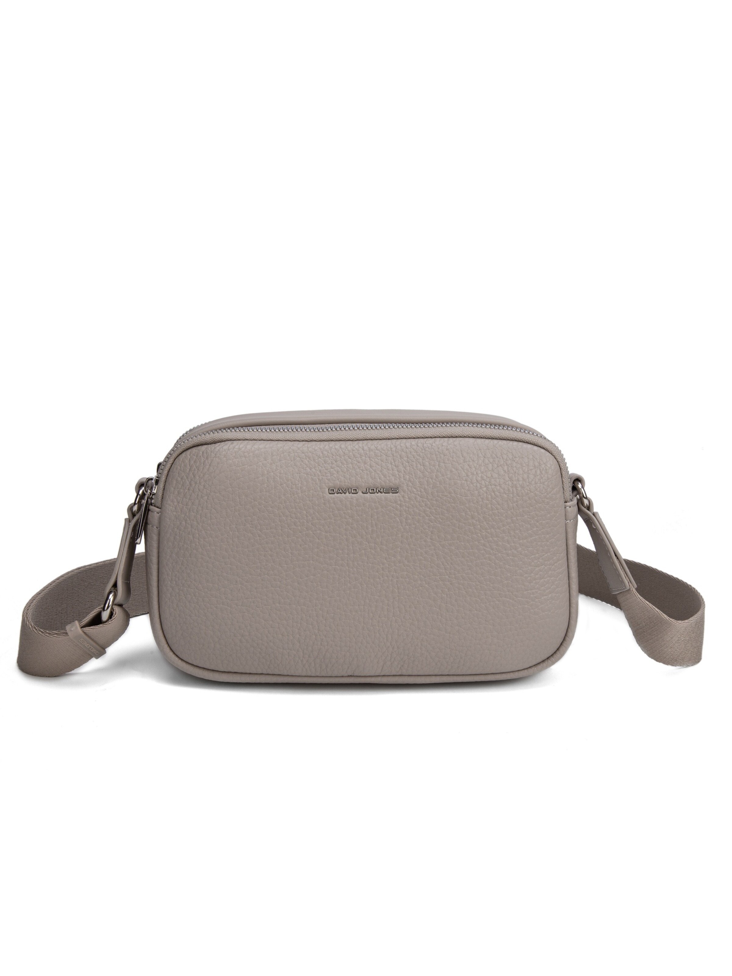Borsa a tracolla 'Borsa a Tracolla David Jones Texture Grana Fine Doppio Scomparto' di David Jones in grigio