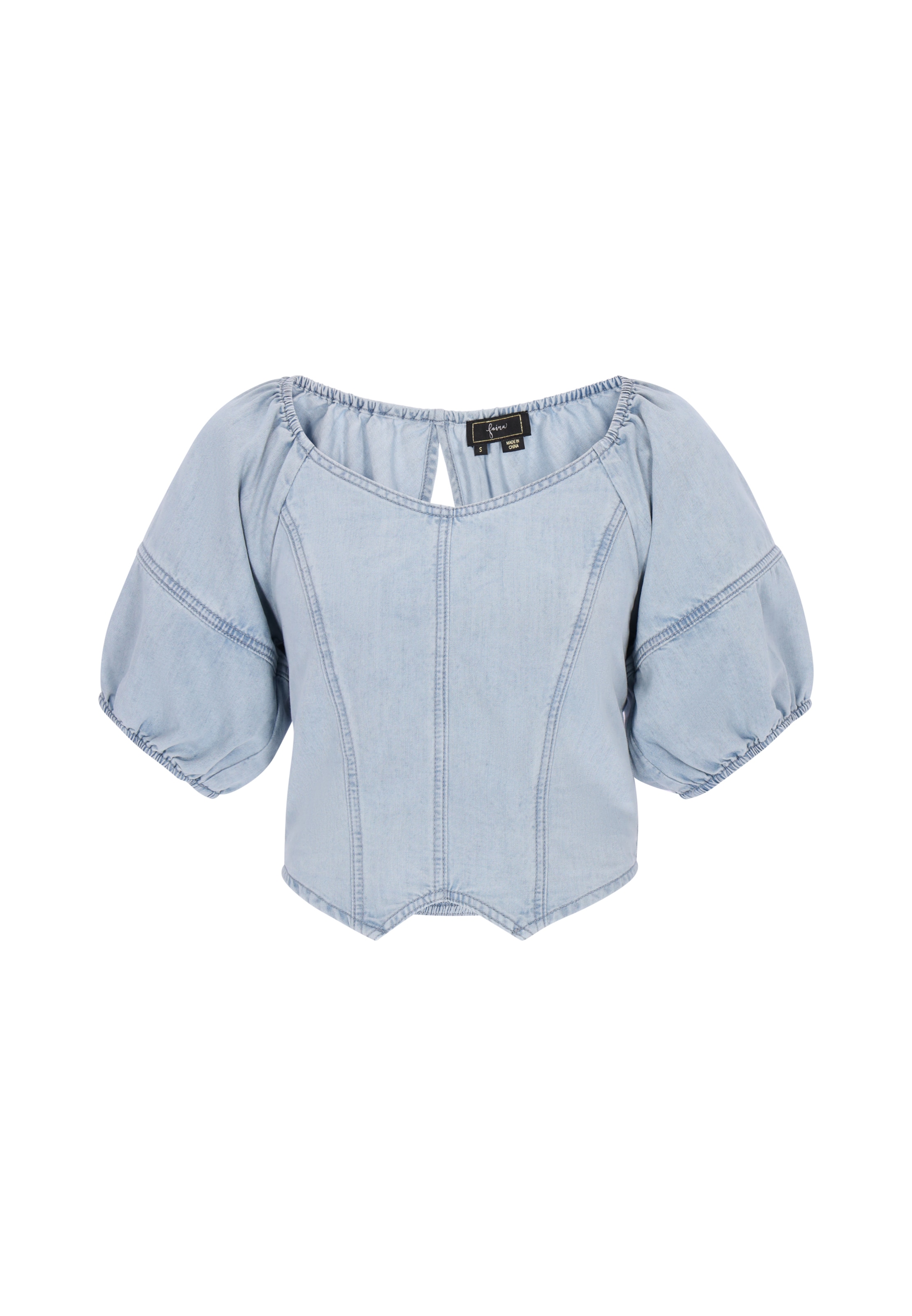 faina Bluse in Blau: Vorderseite