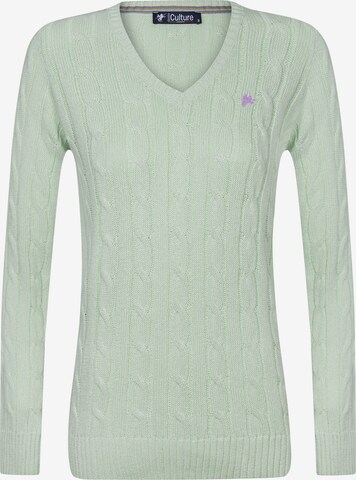 DENIM CULTURE Sweater 'Perla' in Green: front