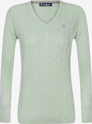 DENIM CULTURE - Jersey 'Perla' en verde: frente