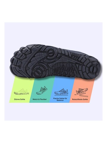 DOTALES Schnürstiefel 'DOTALES - TrekStep Barfußschuhe' in Grau