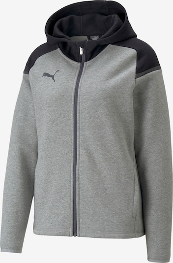 PUMA Athletic Zip-Up Hoodie in mottled grey / Black, Item view