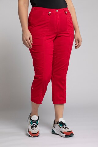 Ulla Popken Regular Broek in Rood: voorkant