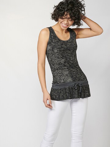 KOROSHI Top in Black: front