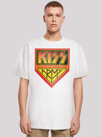 T-Shirt 'Kiss Army Logo' F4NT4STIC en blanc : devant