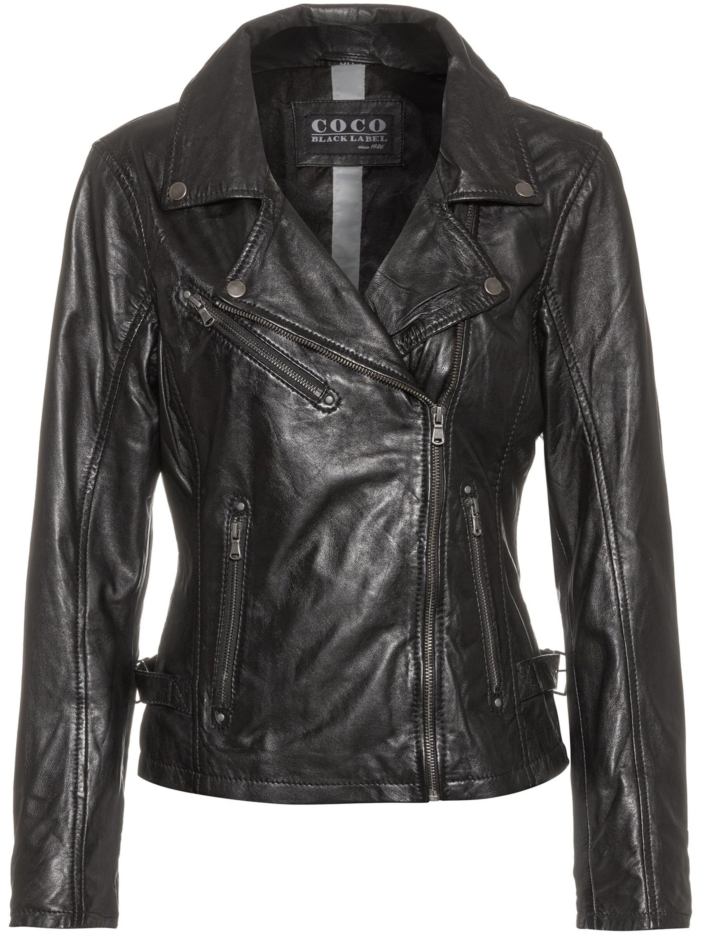 CBL Between-Season Jacket 'Lederjacke' in Black: front