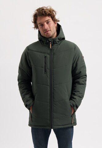 Veste d’hiver 'Guss' Travelin en vert : devant