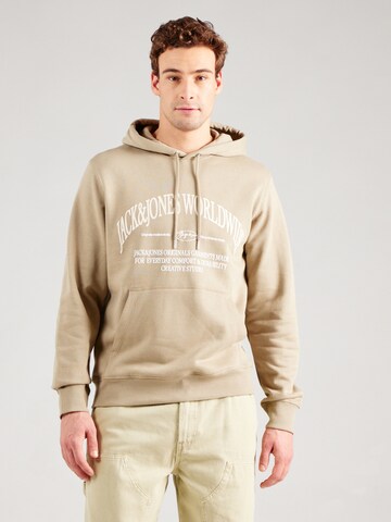 Felpa 'JORFREDERIKSBERG MARGATE' di JACK & JONES in beige: frontale