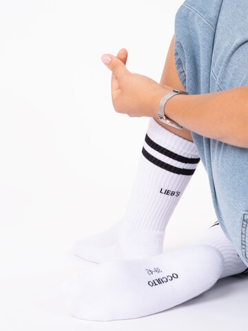 Occulto Sportsocken 'Leo'‌‌‌ in Weiß