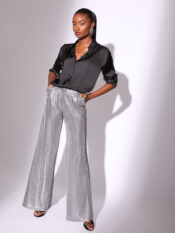 Lipsy Wide Leg Hose in Silber