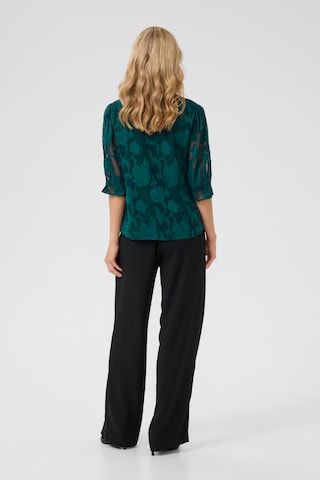 Cream Blouse 'Yana' in Groen