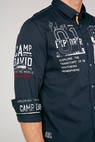CAMP DAVID Regular fit Overhemd in Blauw