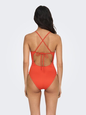 ONLY - Triángulo Traje de baño en rojo