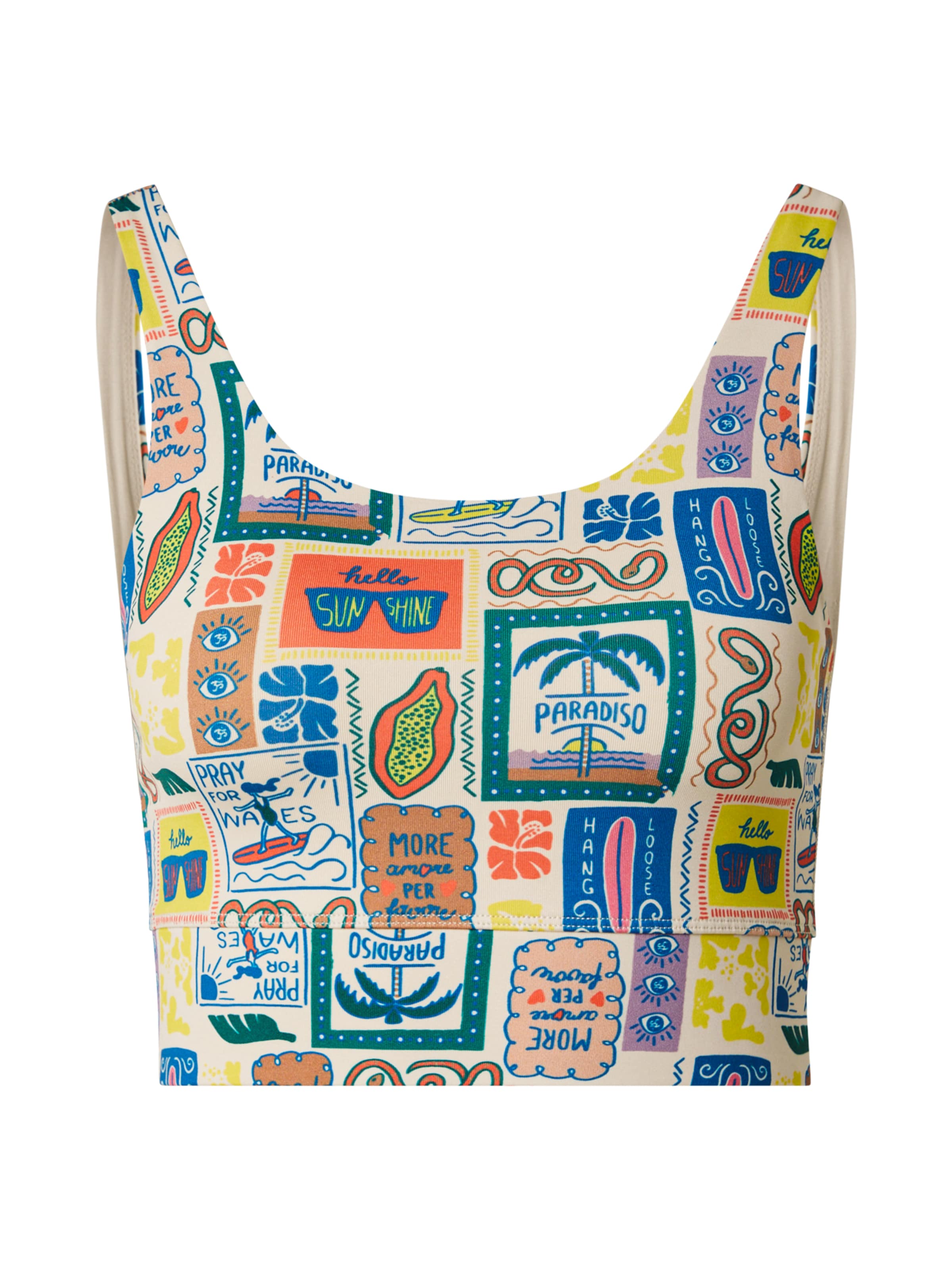 Bustier Soutien-gorge de sport 'Paradiso' Hey Honey en mélange de couleurs : devant