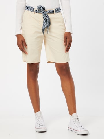 TOM TAILOR Regular Chino Pants in White: front