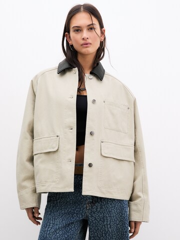 Pull&Bear Kurtka przejściowa w kolorze beżowy: przód