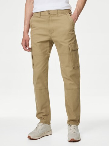 Marks & Spencer Slim fit Cargo trousers in Brown: front