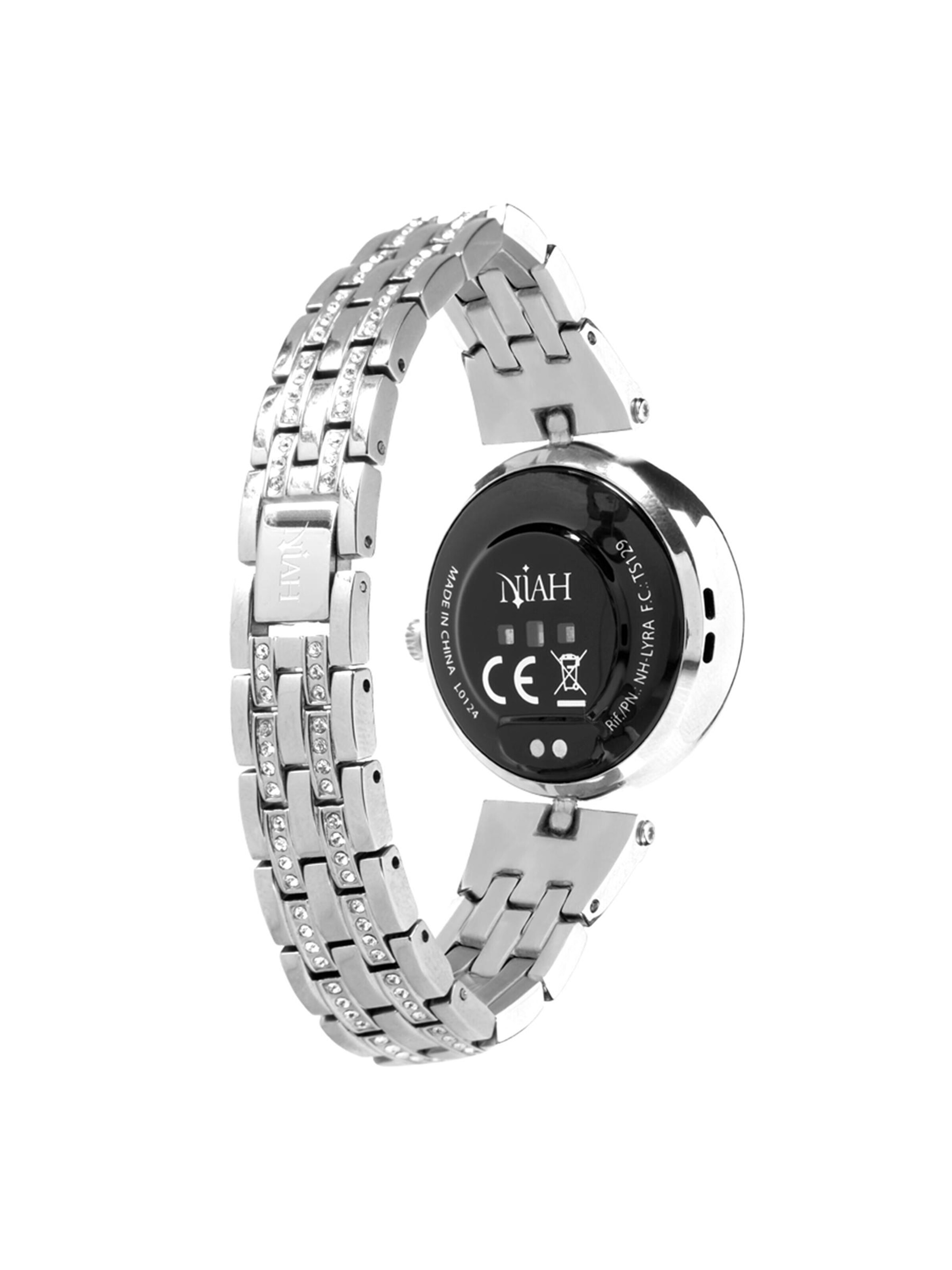 Techmade Digital Watch 'Smartwatch Lyra Medium Mesh Silber' in Silver