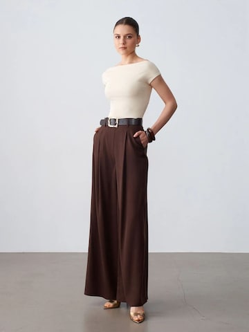 Dilvin Wide Leg Hose in Braun