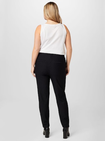 ONLY Carmakoma Slim fit Pleat-front trousers 'GOLDTRASH' in Black