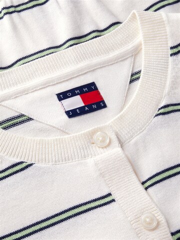 Tommy Jeans Strickjacke 'ESSENTIAL' in Weiß
