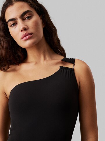 Calvin Klein Swimwear Bralette Swimsuit in Black