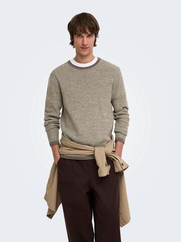 Only & Sons Pullover 'ONSERIC' in Grau: Vorderseite