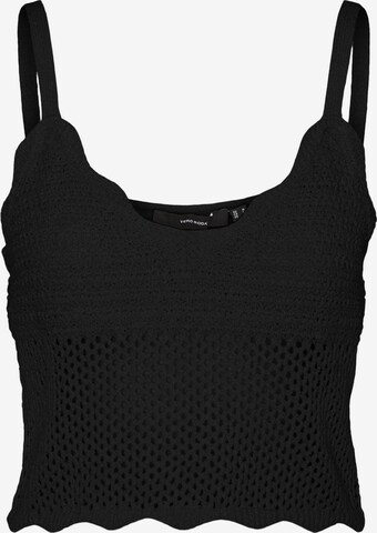 VERO MODA Knitted Top 'BORABORA' in Black: front