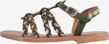 Sandalo di Les Tropéziennes in verde: frontale