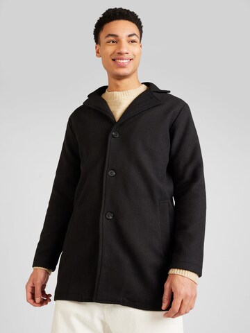 Manteau mi-saison BRAVE SOUL en noir : devant