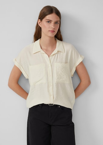 s.Oliver Blouse in Beige: voorkant