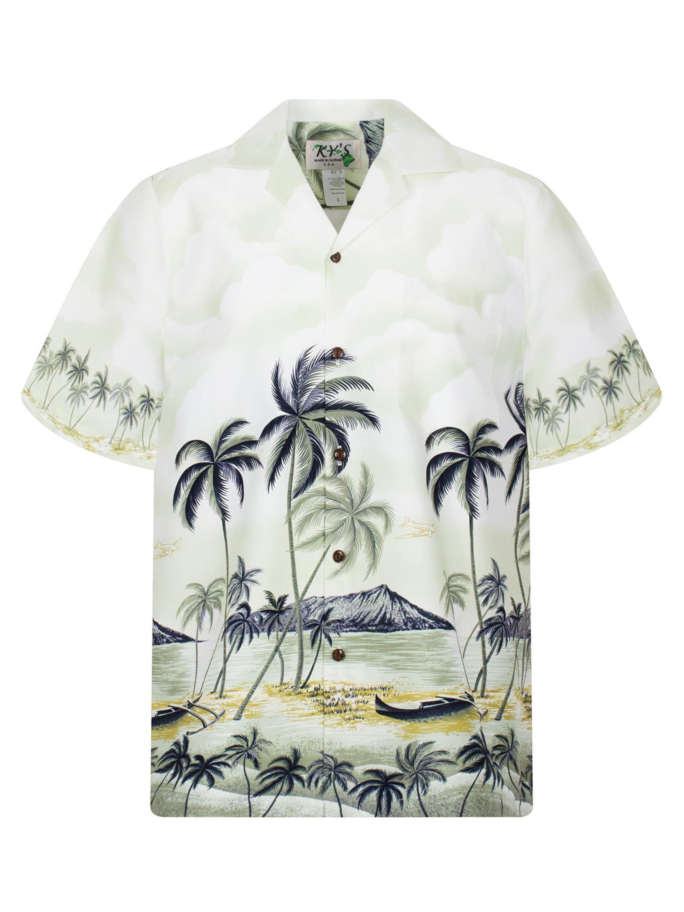 KY's Regular fit Overhemd 'Palmbeach' in Groen: voorkant
