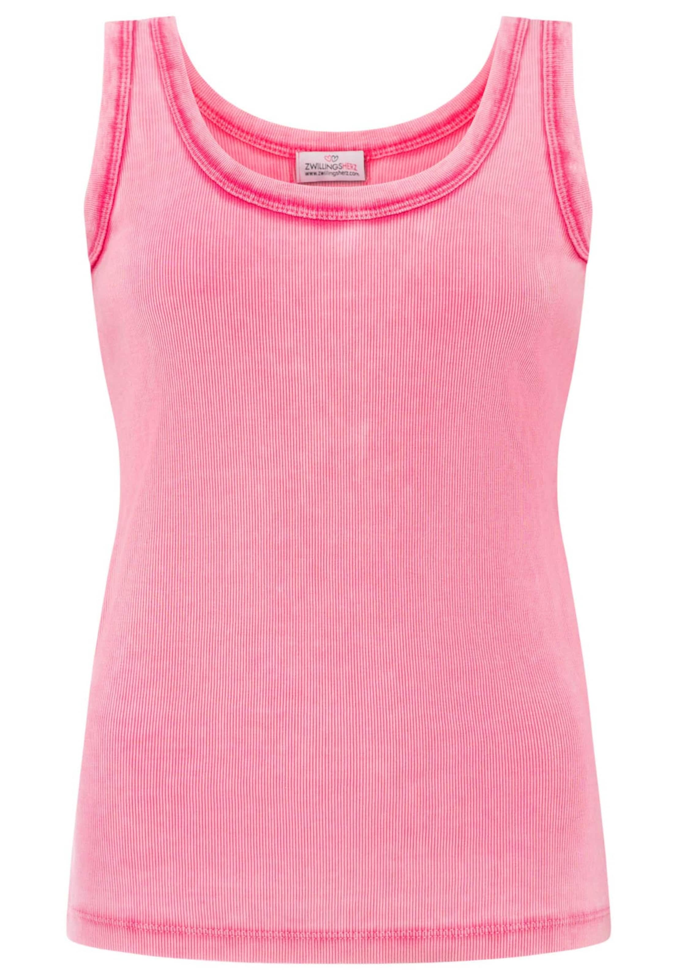 Zwillingsherz Tanktop in Pink: Vorderseite