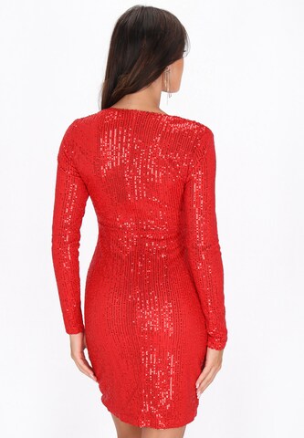 Robe de cocktail faina en rouge