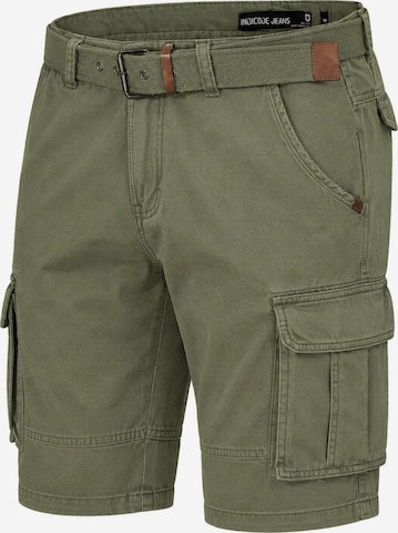 INDICODE Cargo Pants in Green: front