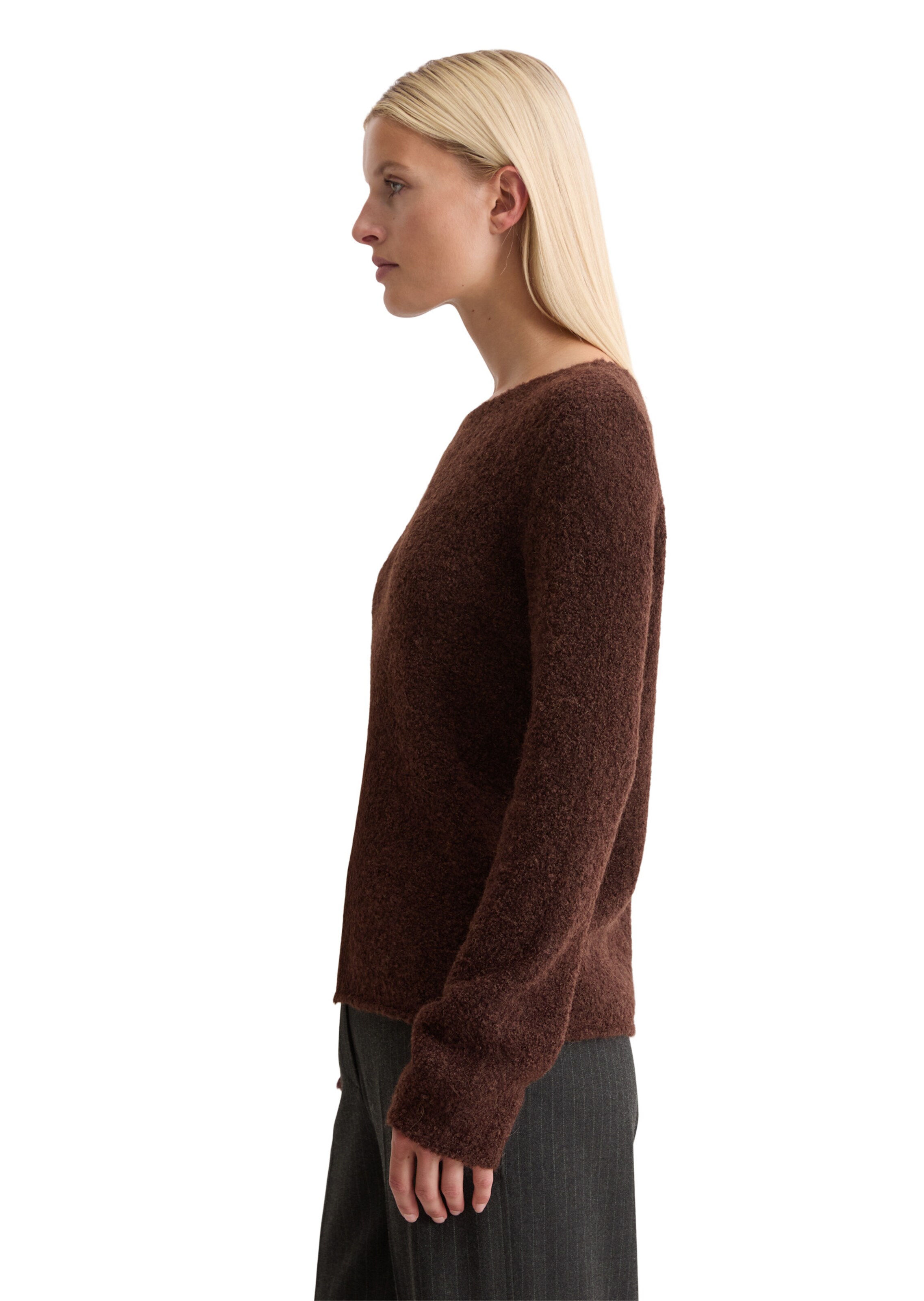 Marc O'Polo Sweater 'Bouclé' in Red