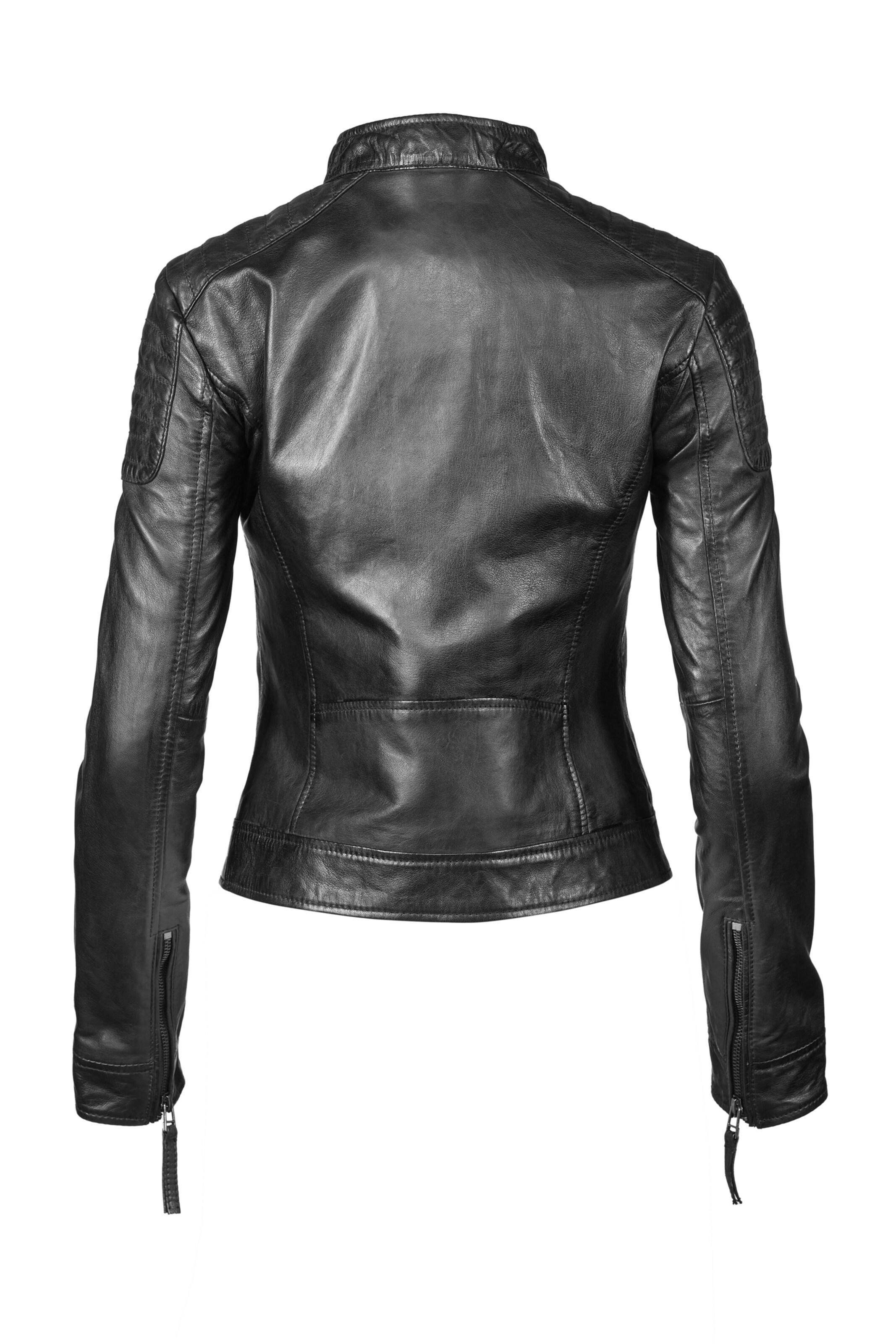 Apple of Eden Lederjacke AOE-101 in Schwarz
