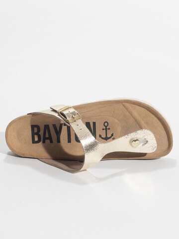 Bayton - Sandalias de dedo 'Mercure' en oro