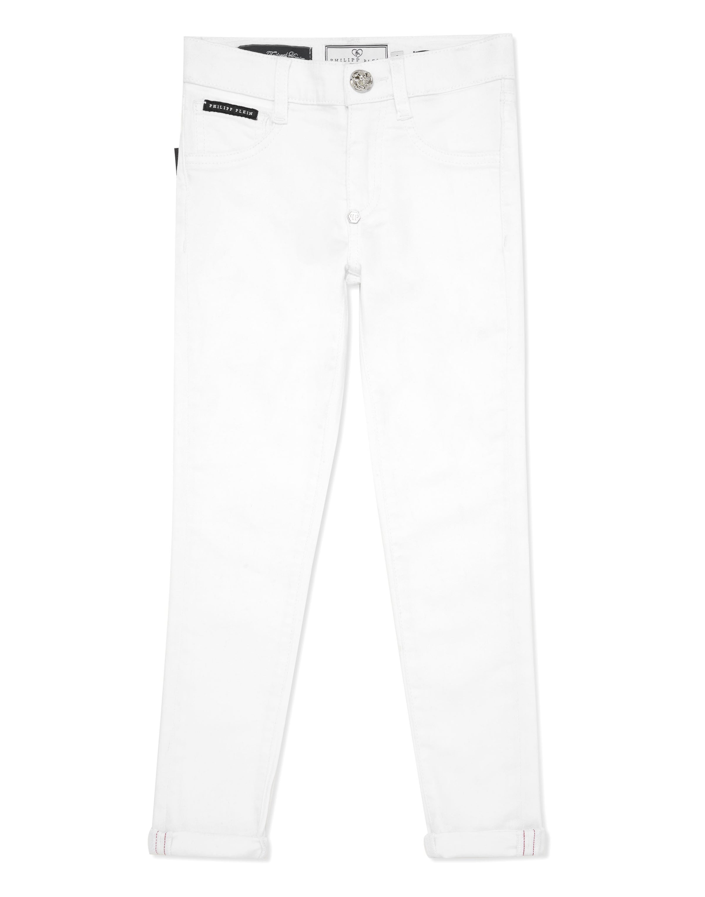 Philipp Plein - Skinny Vaquero en blanco: frente