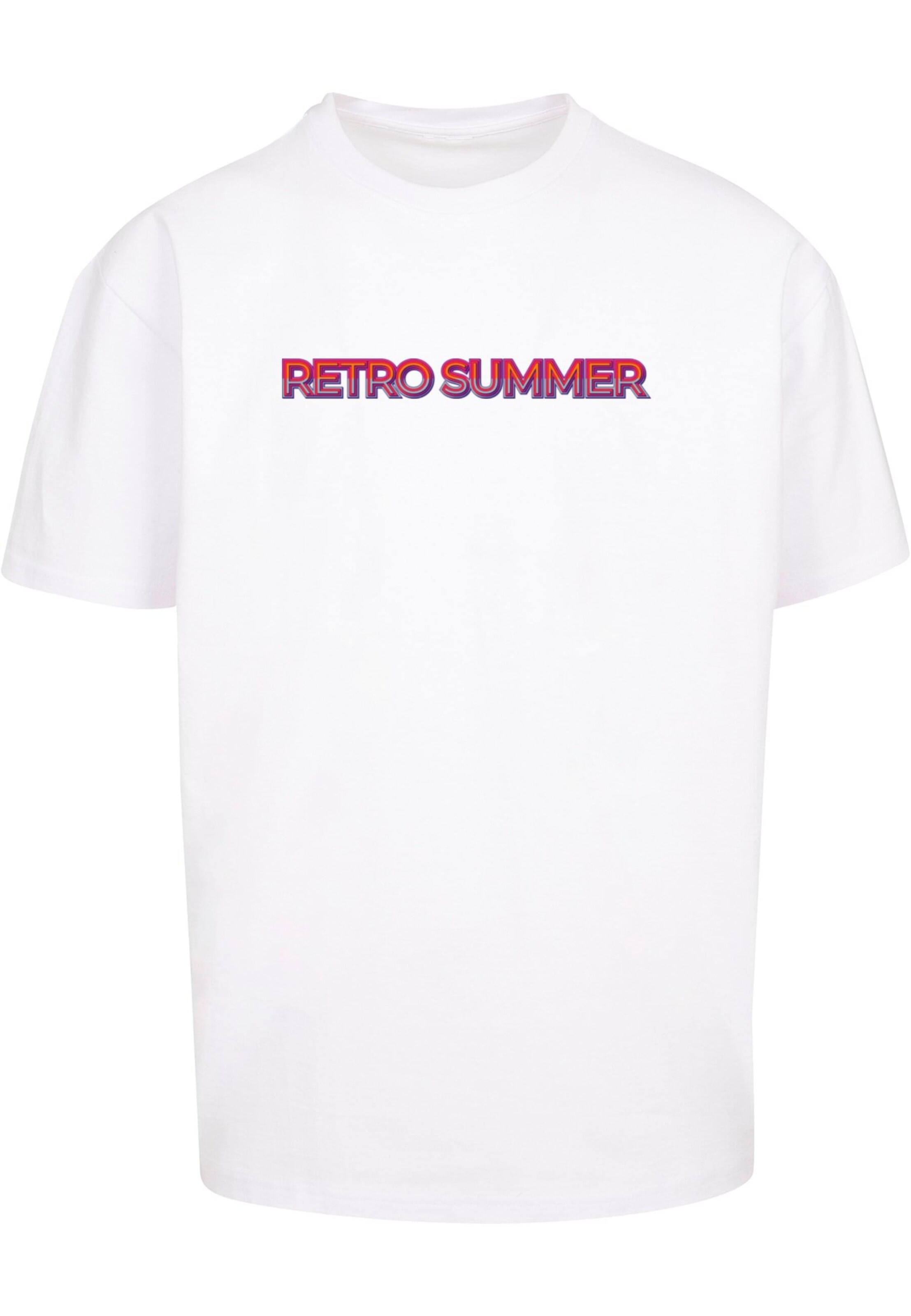 Merchcode Shirt 'Summer - Retro' in Wit: voorkant