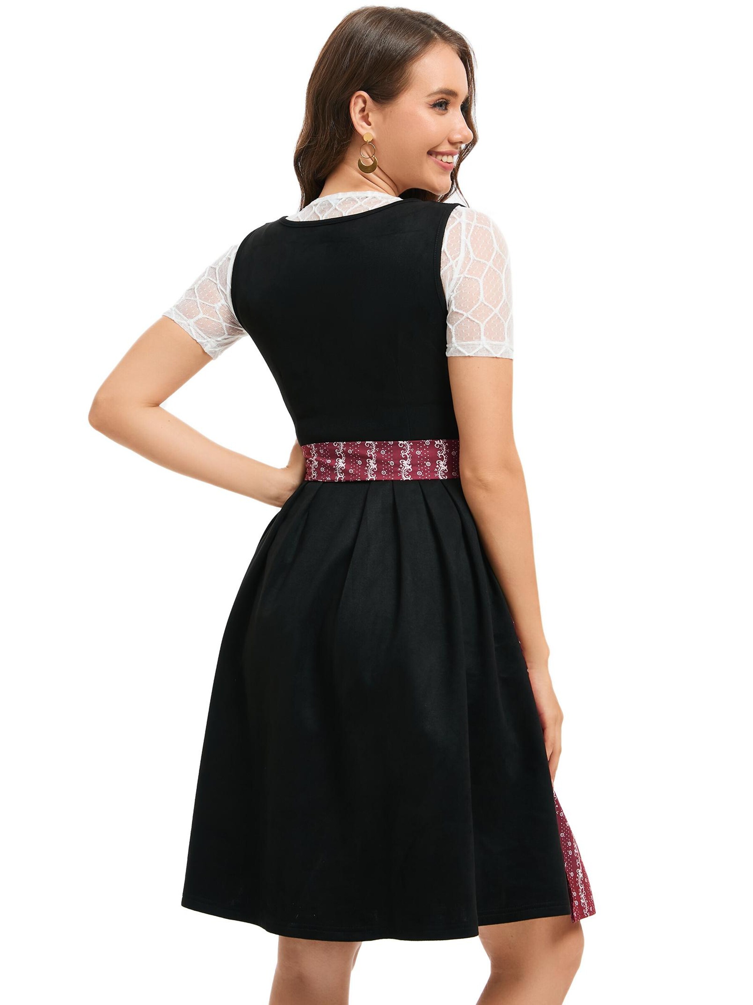 KoJooin Sukienka 'Deutsches Dirndlkleid für Damen, bayerisches Oktoberfest, Halloween, Karneval für die Feiertage' w kolorze czarny