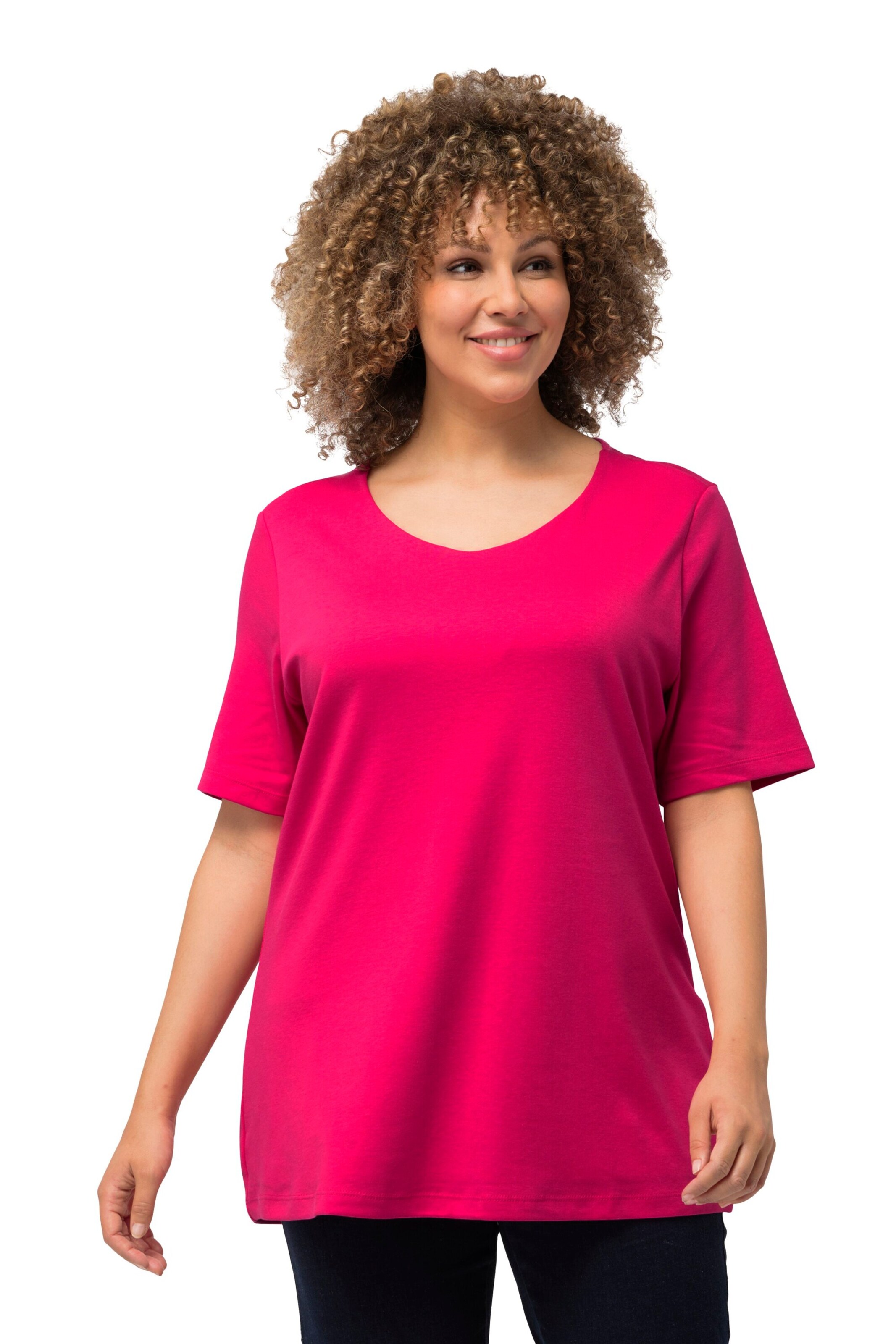 Ulla Popken T-Shirt in Pink: Vorderseite