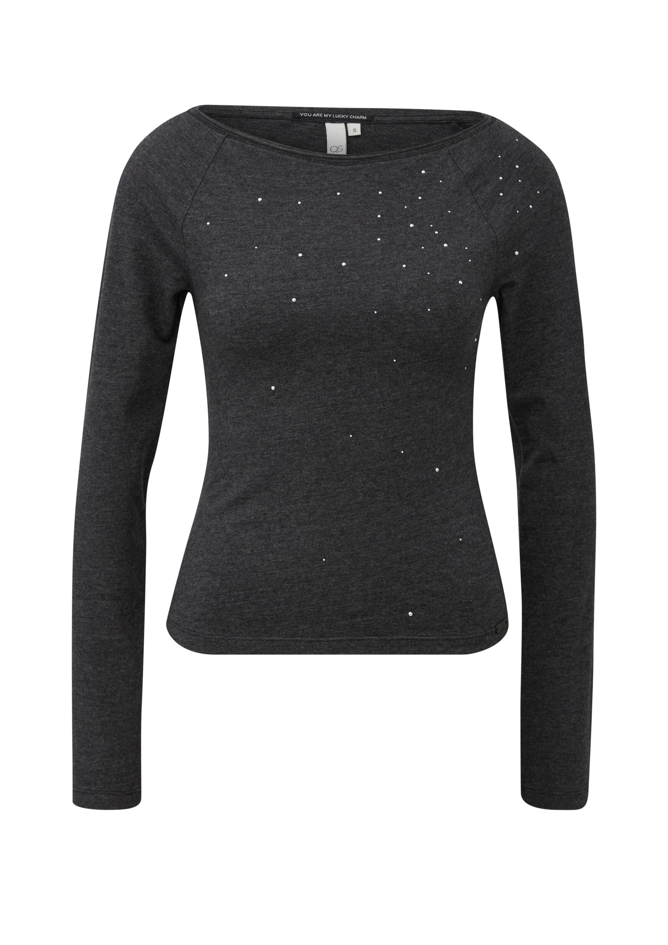 T-shirt QS en gris : devant